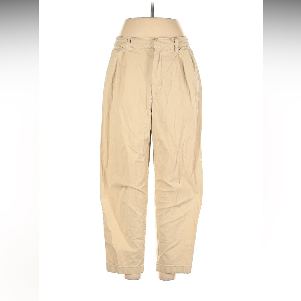 Gap pleated tapered moonstone khakis size 6